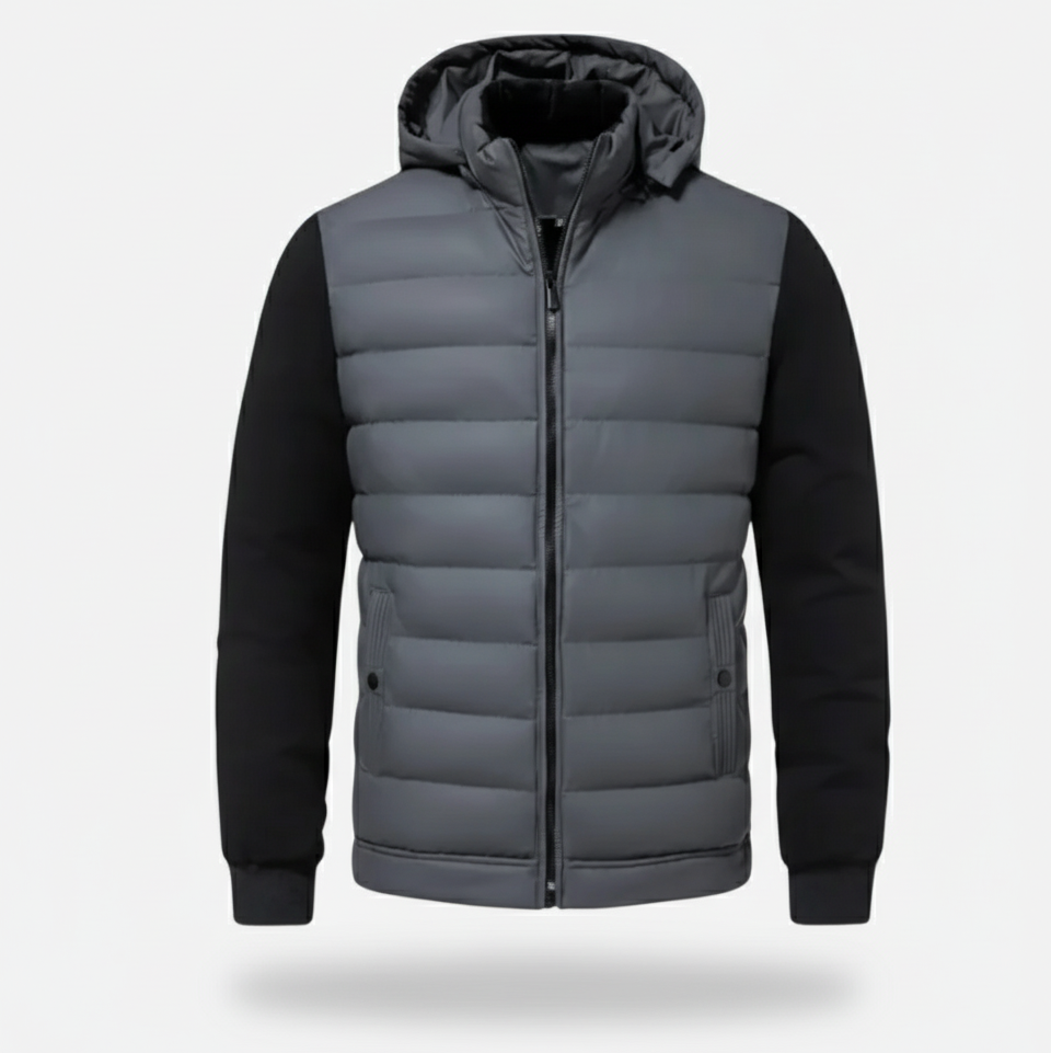 Lauvin | Men’s Quilted Hooded Jacket – Warm Puffer Coat