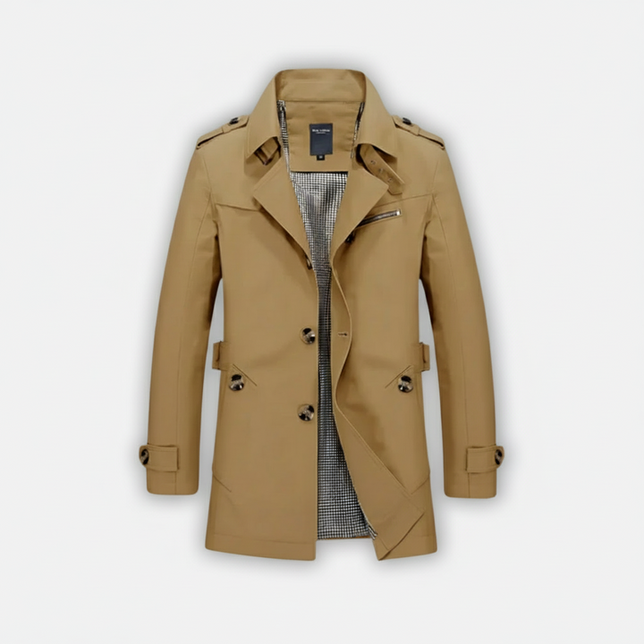 Lauvin | Men’s Trench Coat – Classic Single Breasted Design