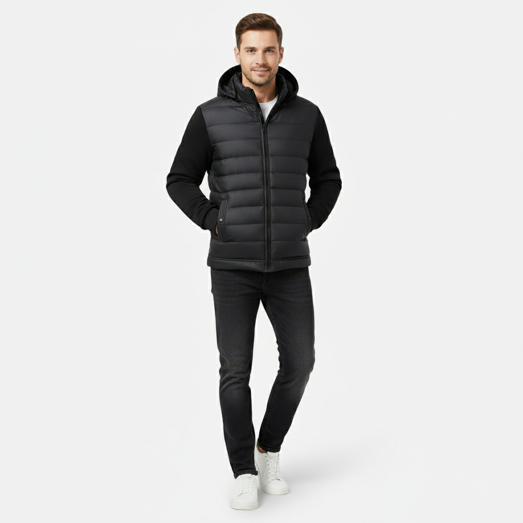 Lauvin | Men’s Quilted Hooded Jacket – Warm Puffer Coat