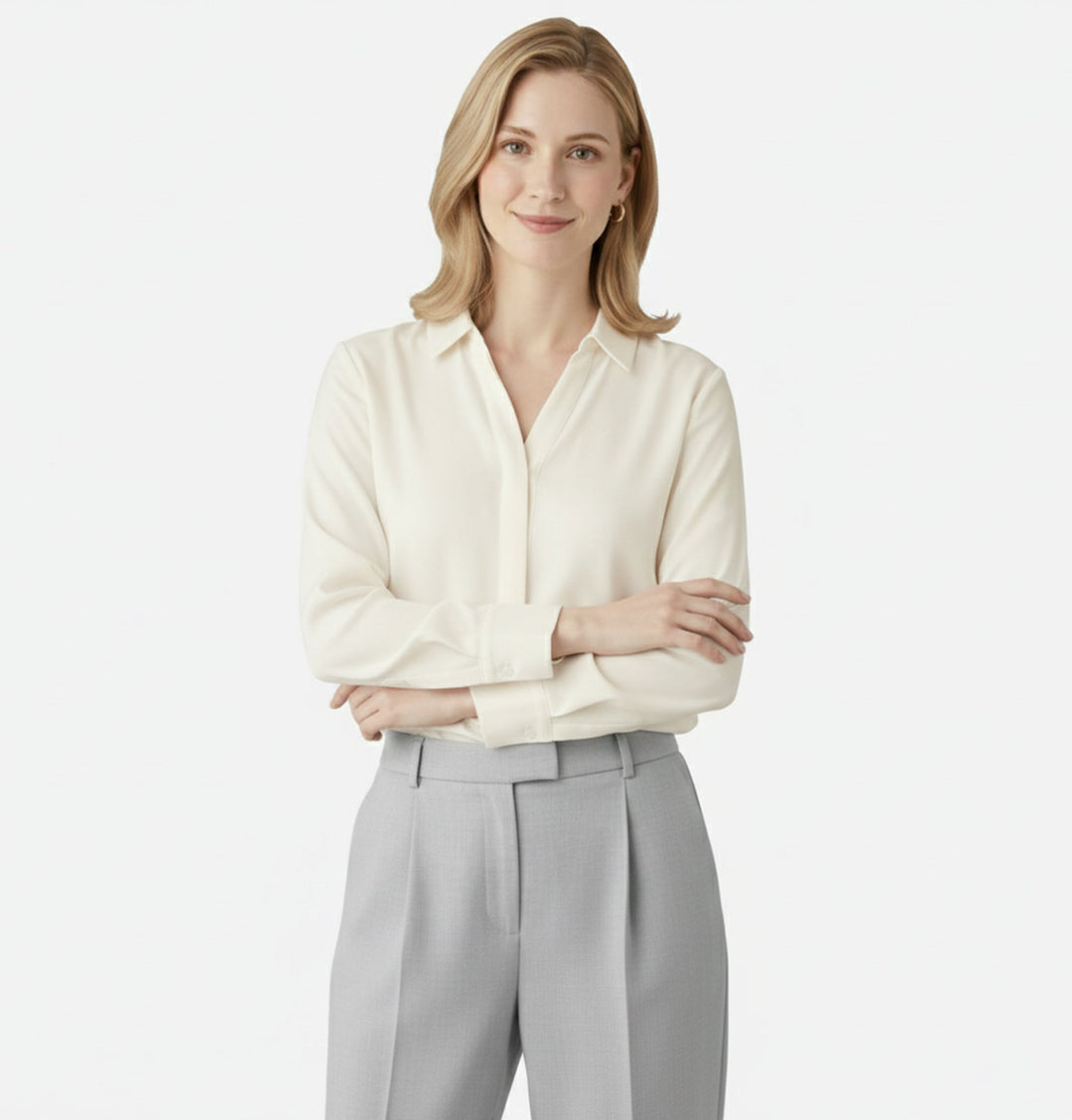 Lauvin | Women’s Long-Sleeve Blouse – Effortless Classic Grace