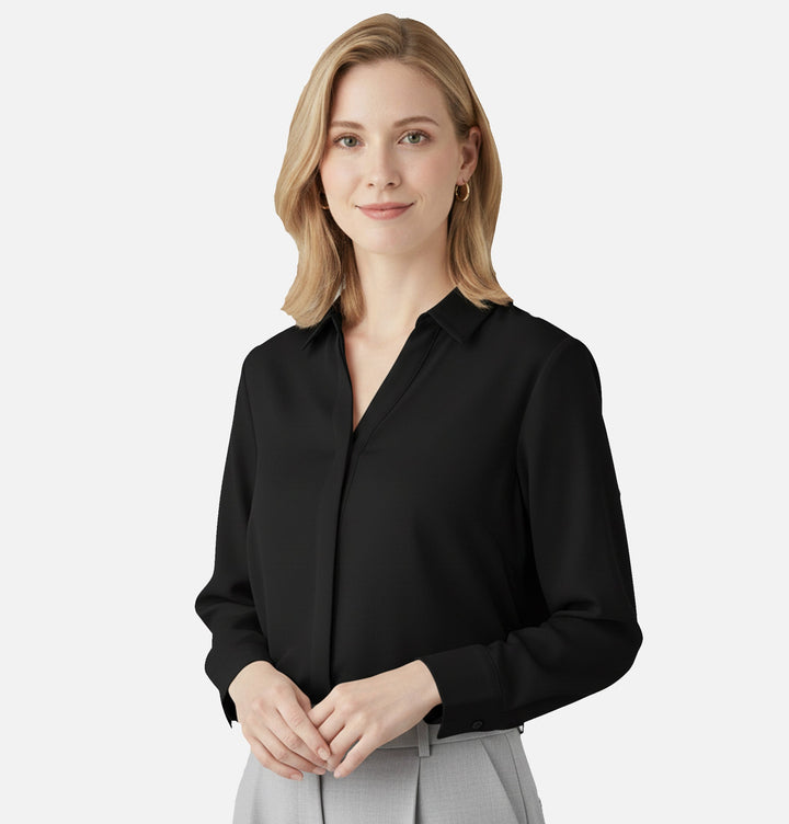 Lauvin | Women’s Long-Sleeve Blouse – Effortless Classic Grace