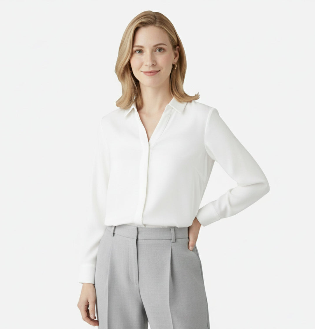 Lauvin | Women’s Long-Sleeve Blouse – Effortless Classic Grace