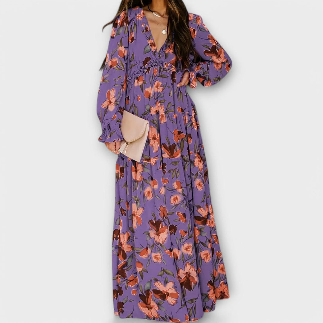 Amanda |  Floral Print Maxi Dress