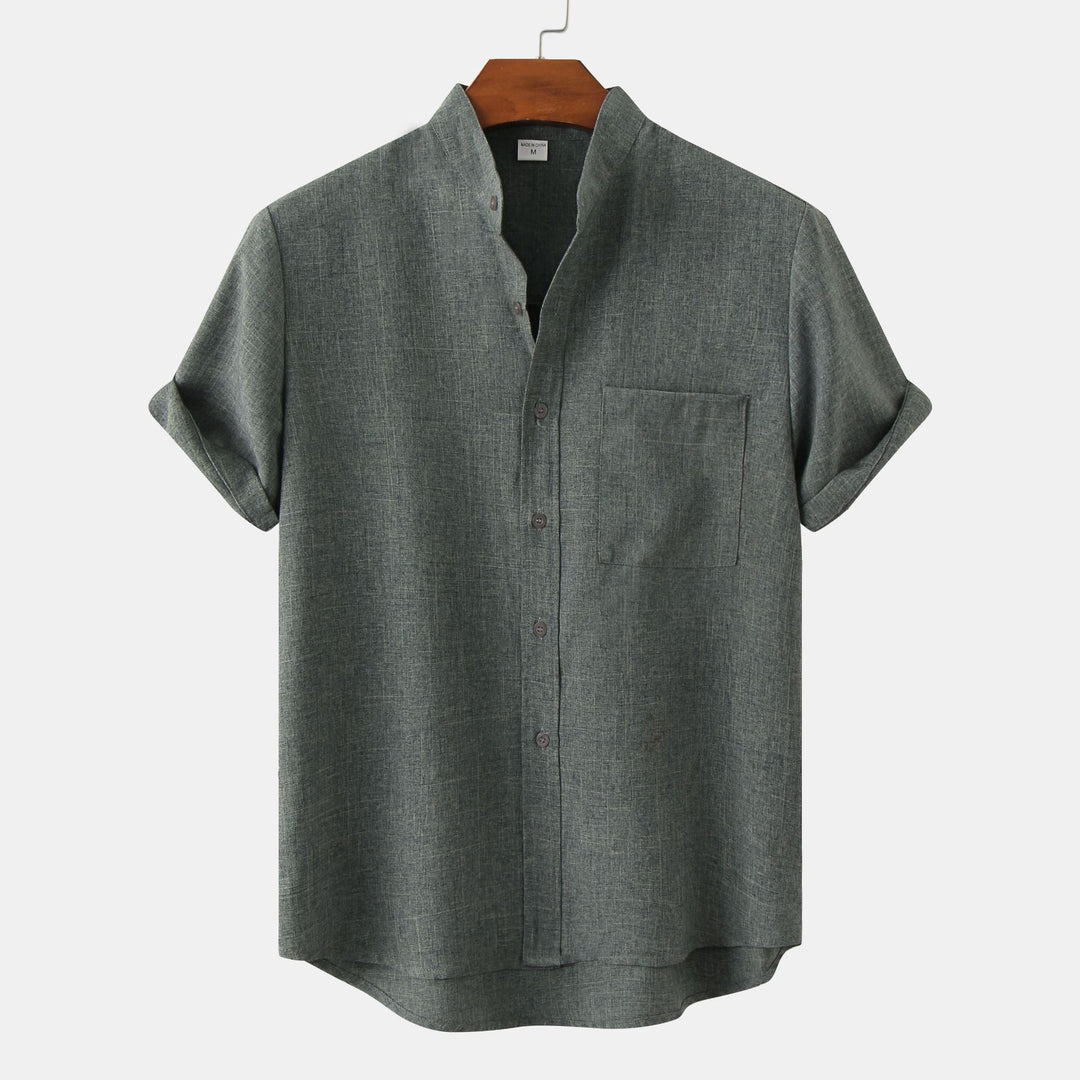Benjamin | Solid Cotton Shirt with Buttons