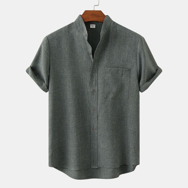 Benjamin | Solid Cotton Shirt with Buttons