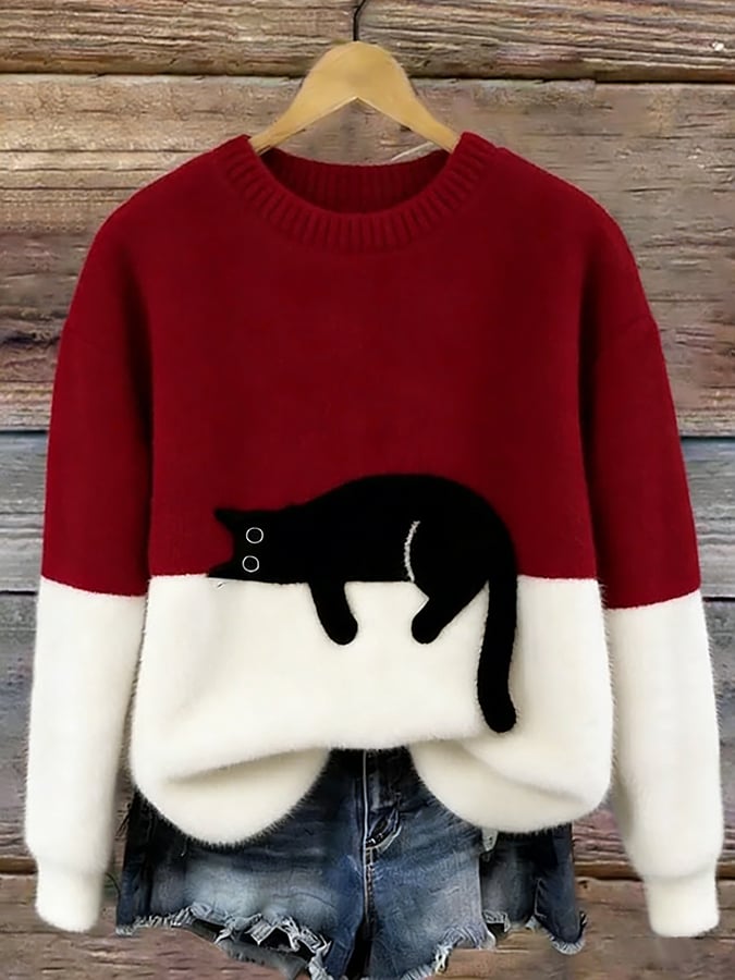 Karin | Casual jumper with cat motif