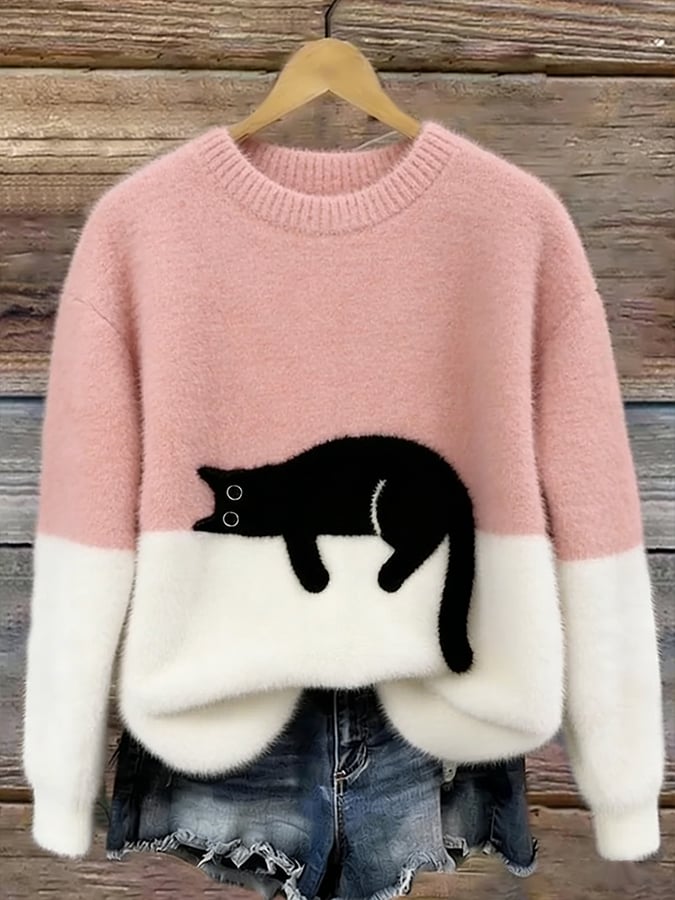 Karin | Casual jumper with cat motif