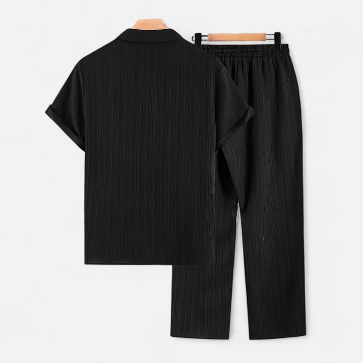 Lauvin | Men’s Linen Set – Riviera Button-Up Ease