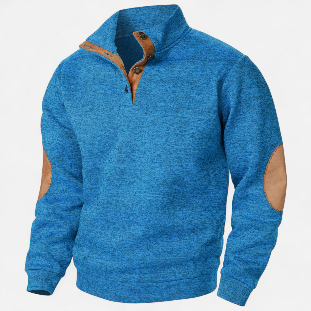 Lauvin | Men’s Knitted Sweater – Stand Collar Heritage Style