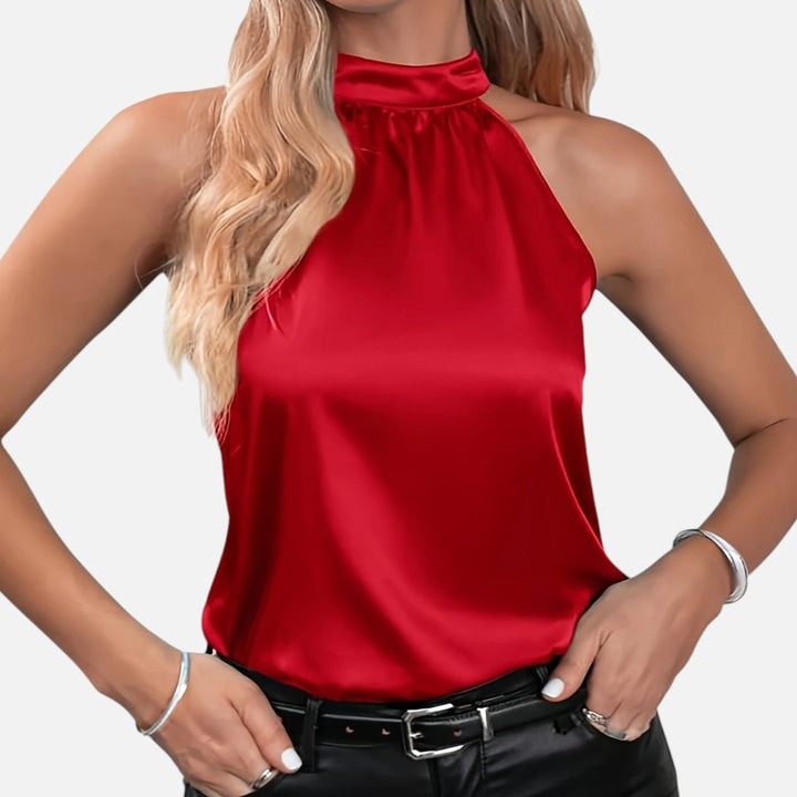 Lauvin | Women’s Halter Blouse – Riviera Satin Classic