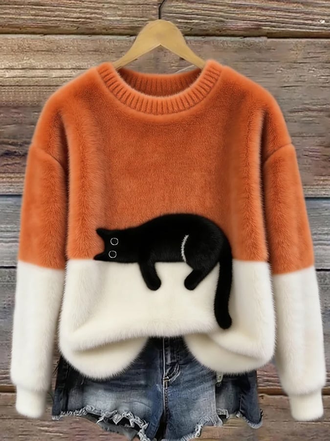 Karin | Casual jumper with cat motif