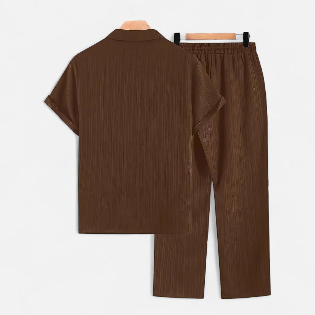 Lauvin | Men’s Linen Set – Riviera Button-Up Ease