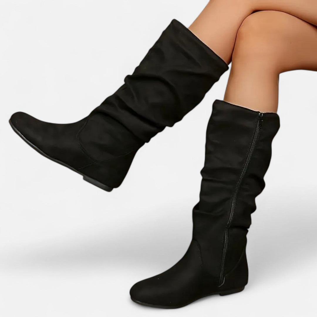 Lauvin | Women’s Mid-Calf Pleated Ankle Boots