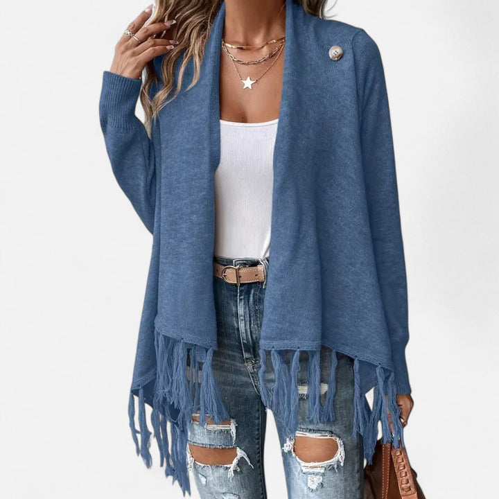 Lauvin | Women’s Fringe Tassel Draped Neckline Shawl