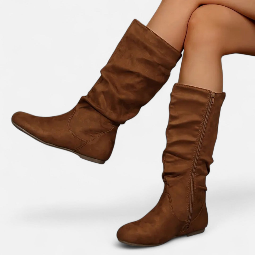 Lauvin | Women’s Mid-Calf Pleated Ankle Boots