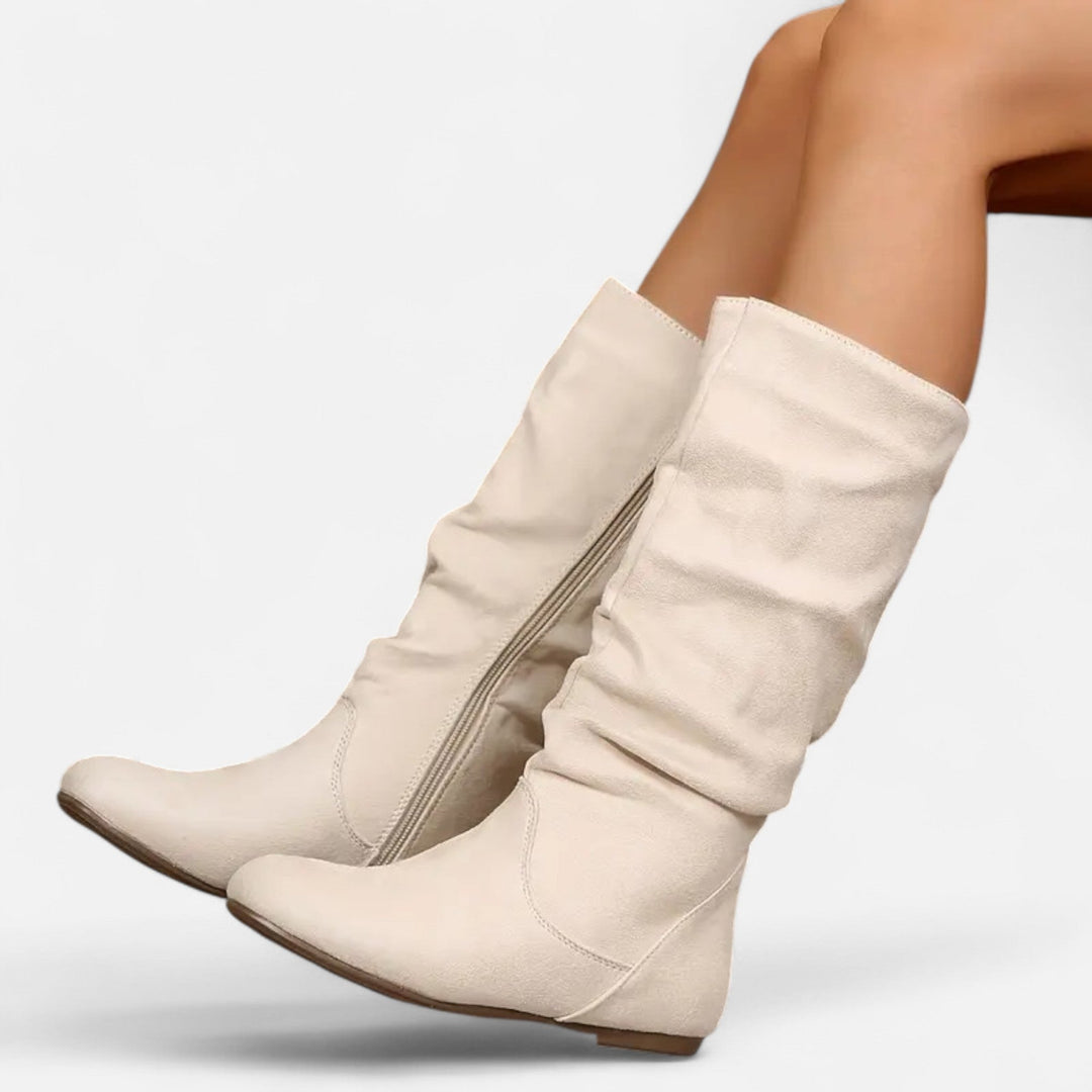 Lauvin | Women’s Mid-Calf Pleated Ankle Boots