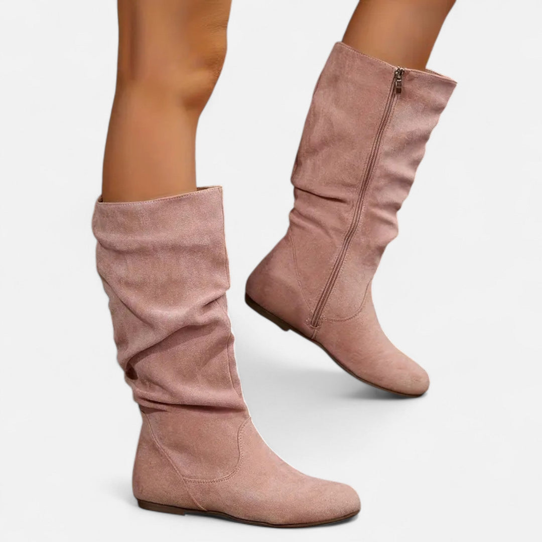 Lauvin | Women’s Mid-Calf Pleated Ankle Boots