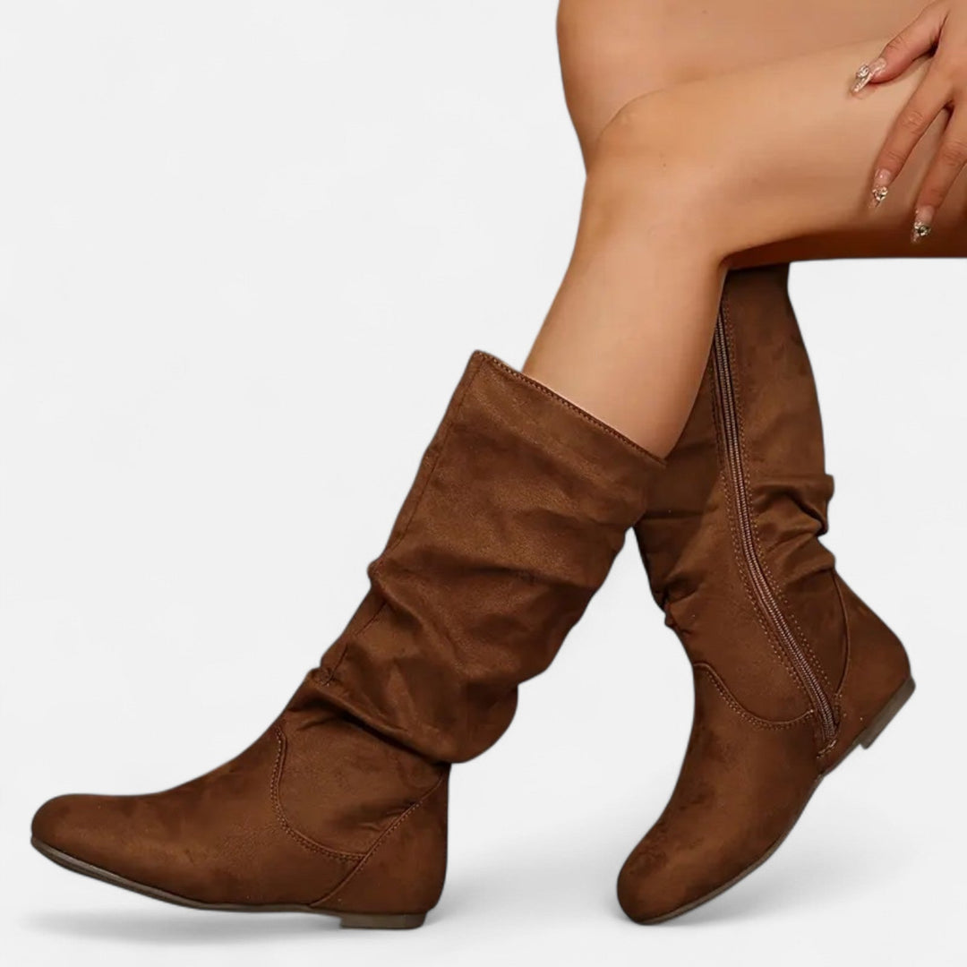 Lauvin | Women’s Mid-Calf Pleated Ankle Boots