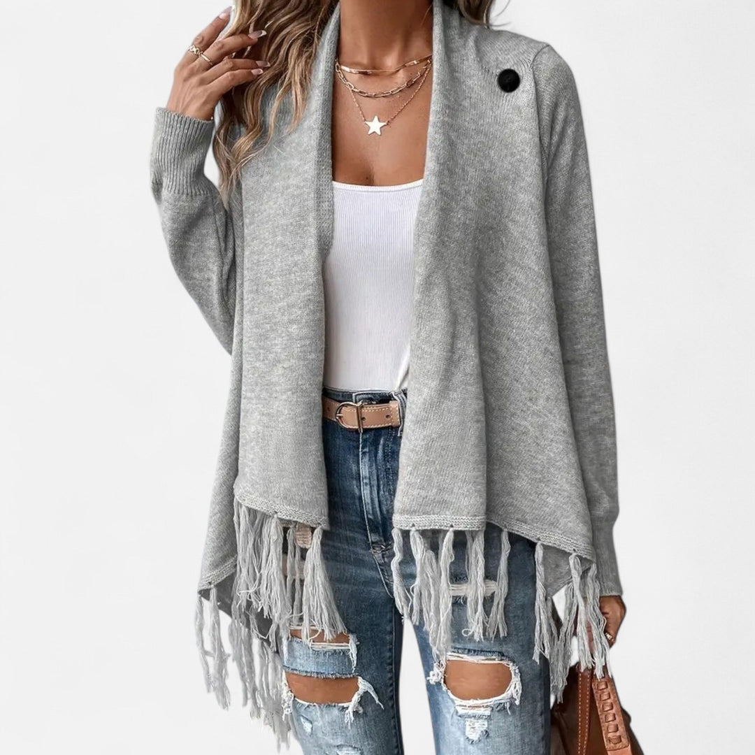 Lauvin | Women’s Fringe Tassel Draped Neckline Shawl