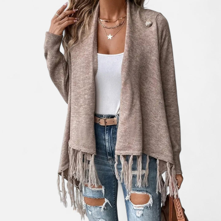 Lauvin | Women’s Fringe Tassel Draped Neckline Shawl