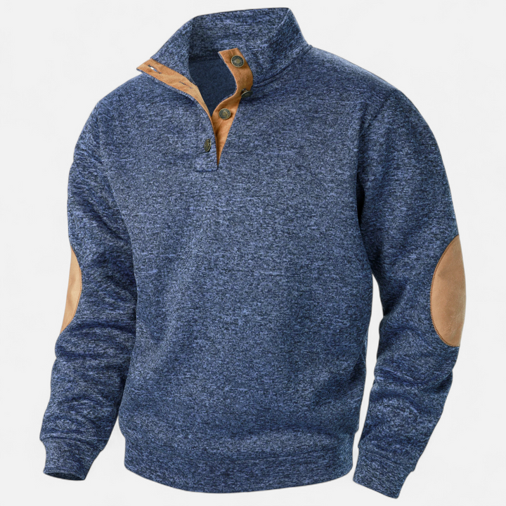 Lauvin | Men’s Knitted Sweater – Stand Collar Heritage Style