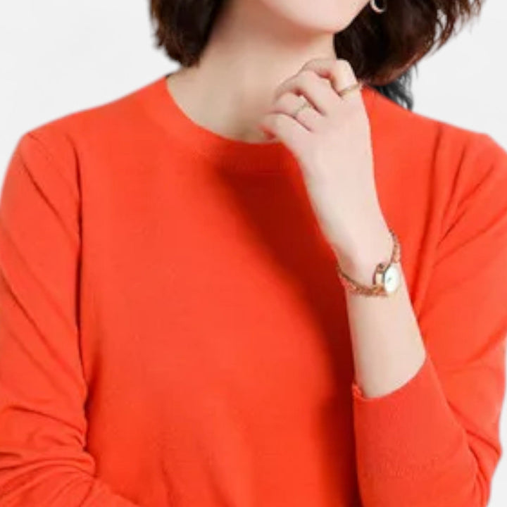 Lauvin | Women’s Merino Wool Sweater – Timeless O-Neck Elegance