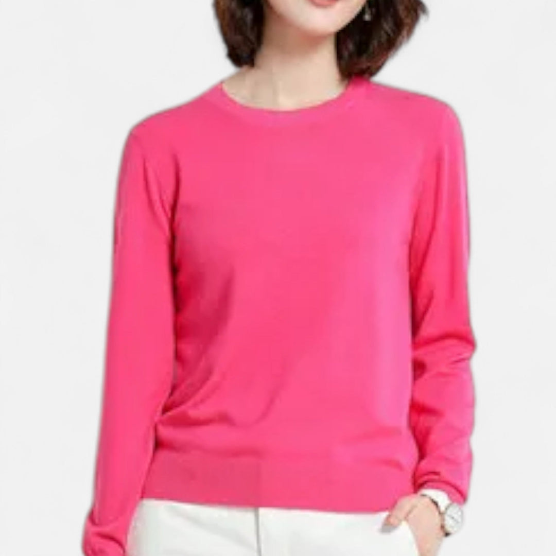 Lauvin | Women’s Merino Wool Sweater – Timeless O-Neck Elegance