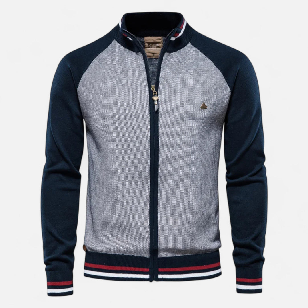 Lauvin | Men’s Zipped Sweater – Heritage Cotton Knit